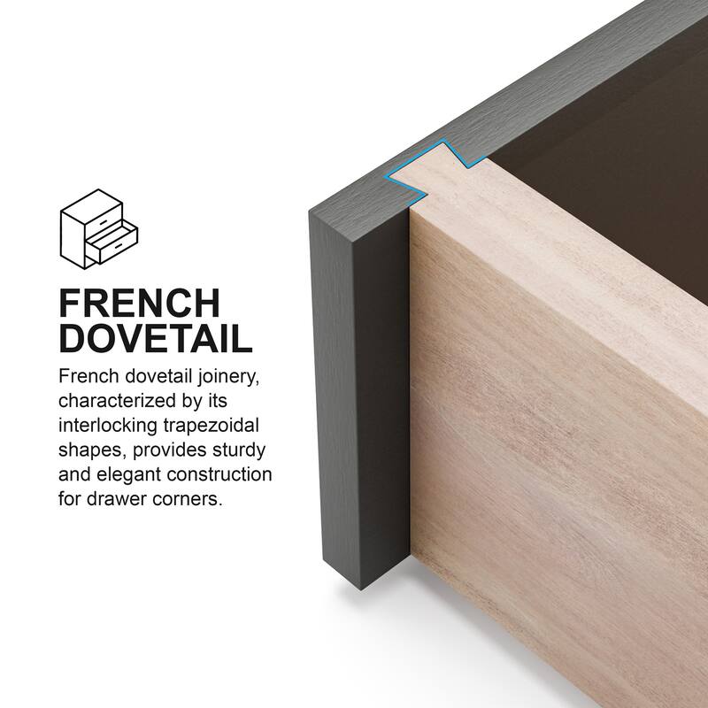 Furniture of America Holland Washed White Melamine Top 2-Drawer Nightstand