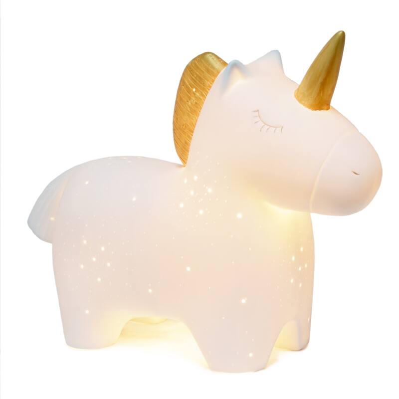 Ceramic Glowing Unicorn Table Lamp - 11.25" - White