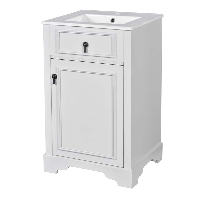 20-Inch Bathroom Vanity with Ceramic Sink