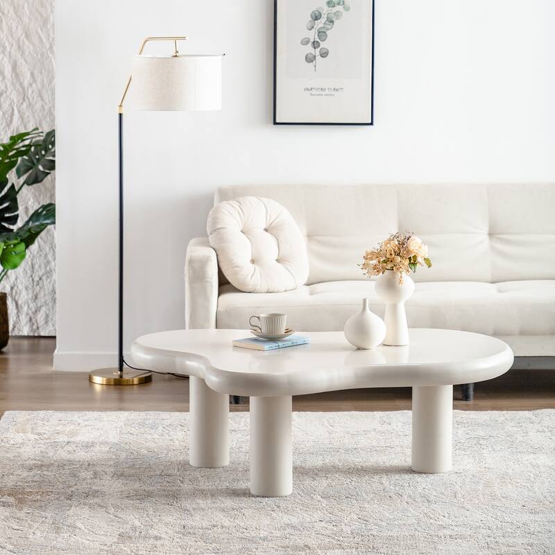 Modern Cloud Coffee Table Easy Assembly Coffee Table