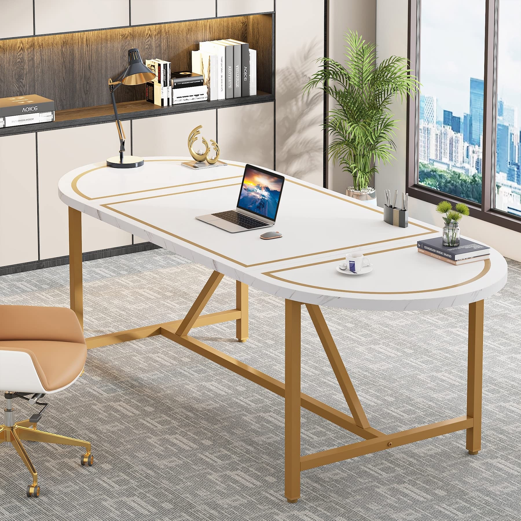 70 inch store white desk