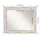 preview thumbnail 4 of 4, Beveled Wood Bathroom Wall Mirror - Alexandria White Wash Frame - Outer Size: 33 x 27 in