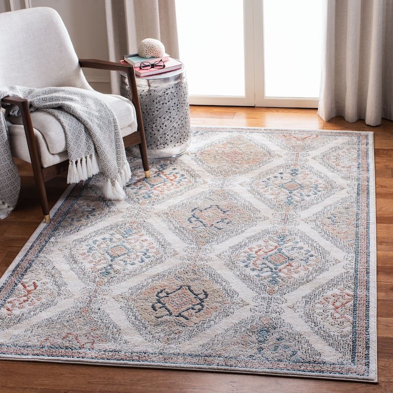 SAFAVIEH Oregon Myrna Traditional Boho Rug - 9' x 12' - Grey/Ivory