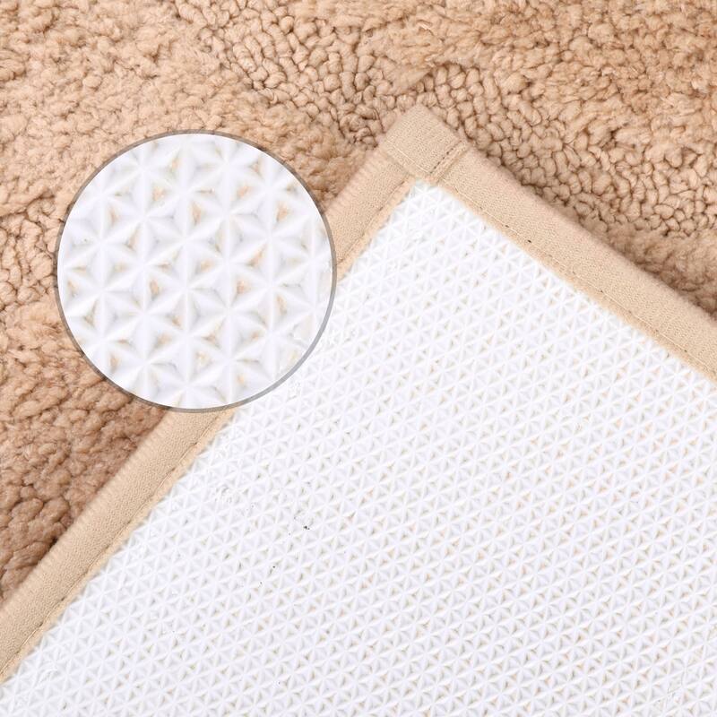 Bathroom Rug, Non Slip Soft Absorbent Mat, Rubber Backing Quick Dry Microfiber Rugs for Shower Floor, Bath Accessories Decor