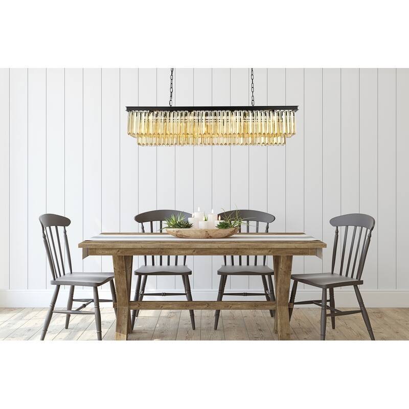 Royce Edge 12-Light Matte Black-Chandelier