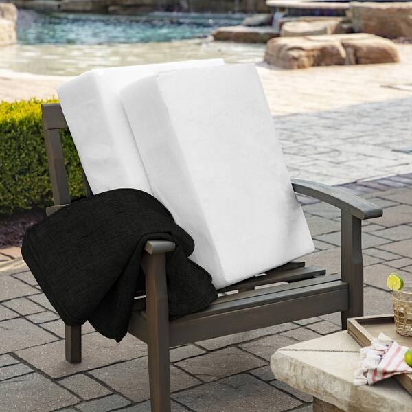 Arden Selections Texture 2-pack Outdoor Deep Seat Cushion Set, Black
