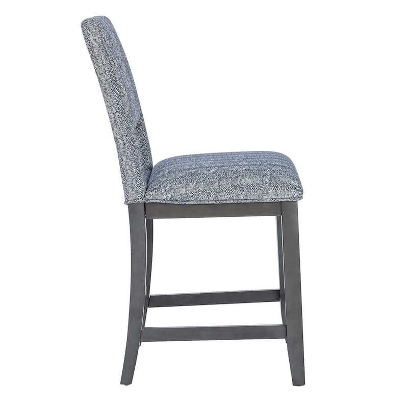 Wilson Grey Upholstered 25-Inch Counter Stool (Set of 2)
