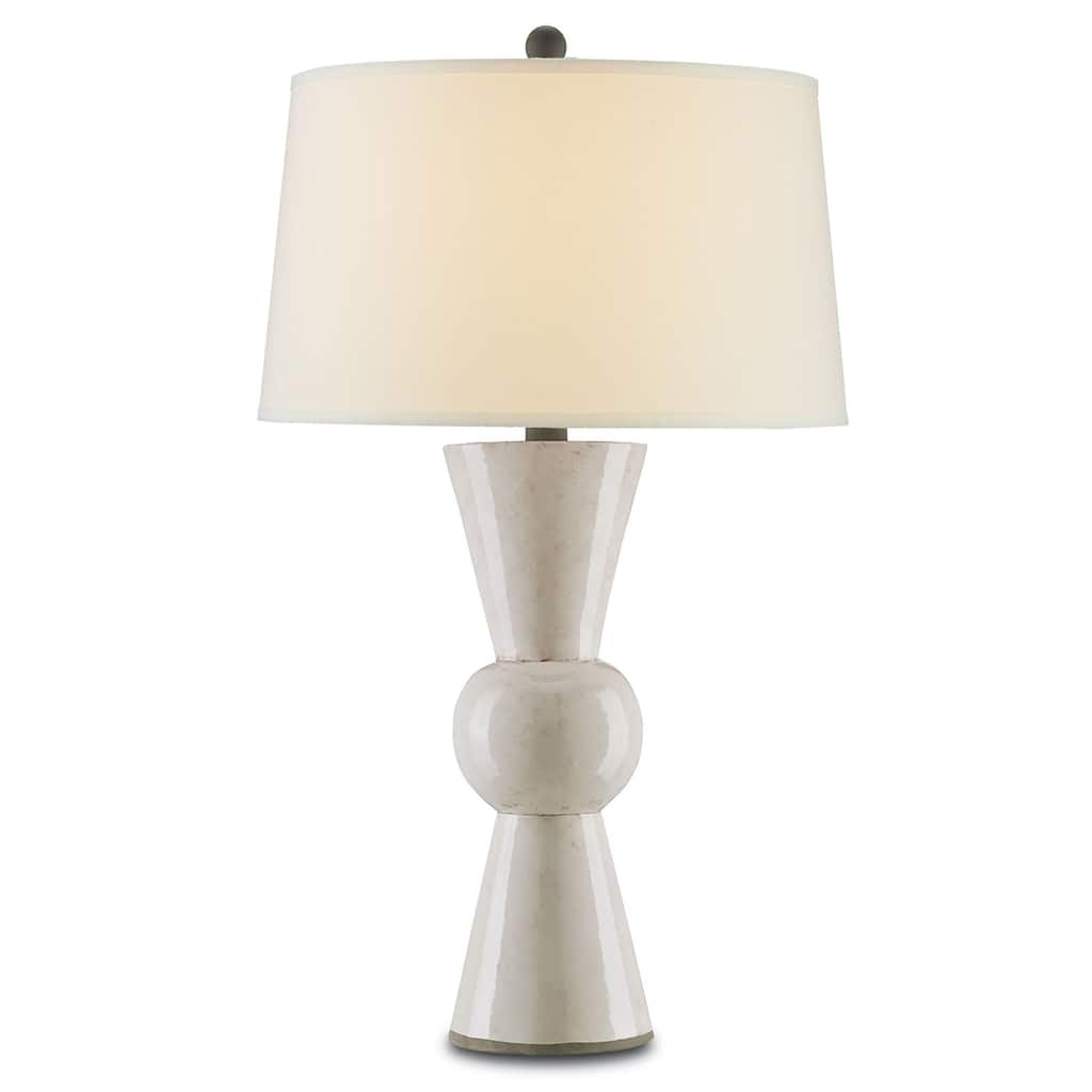 Currey & Company Upbeat White Table Lamp - 31"h x 18"dia