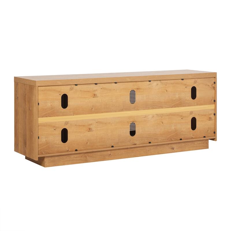 Middlebrook Contemporary TV Stand and Sideboard with Rattan Doors