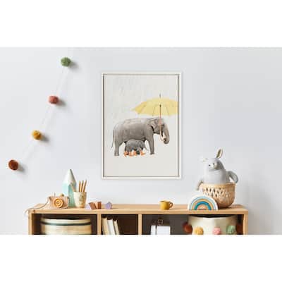 Kate and Laurel Sylvie Beaded Rain Framed Canvas by July Art Prints