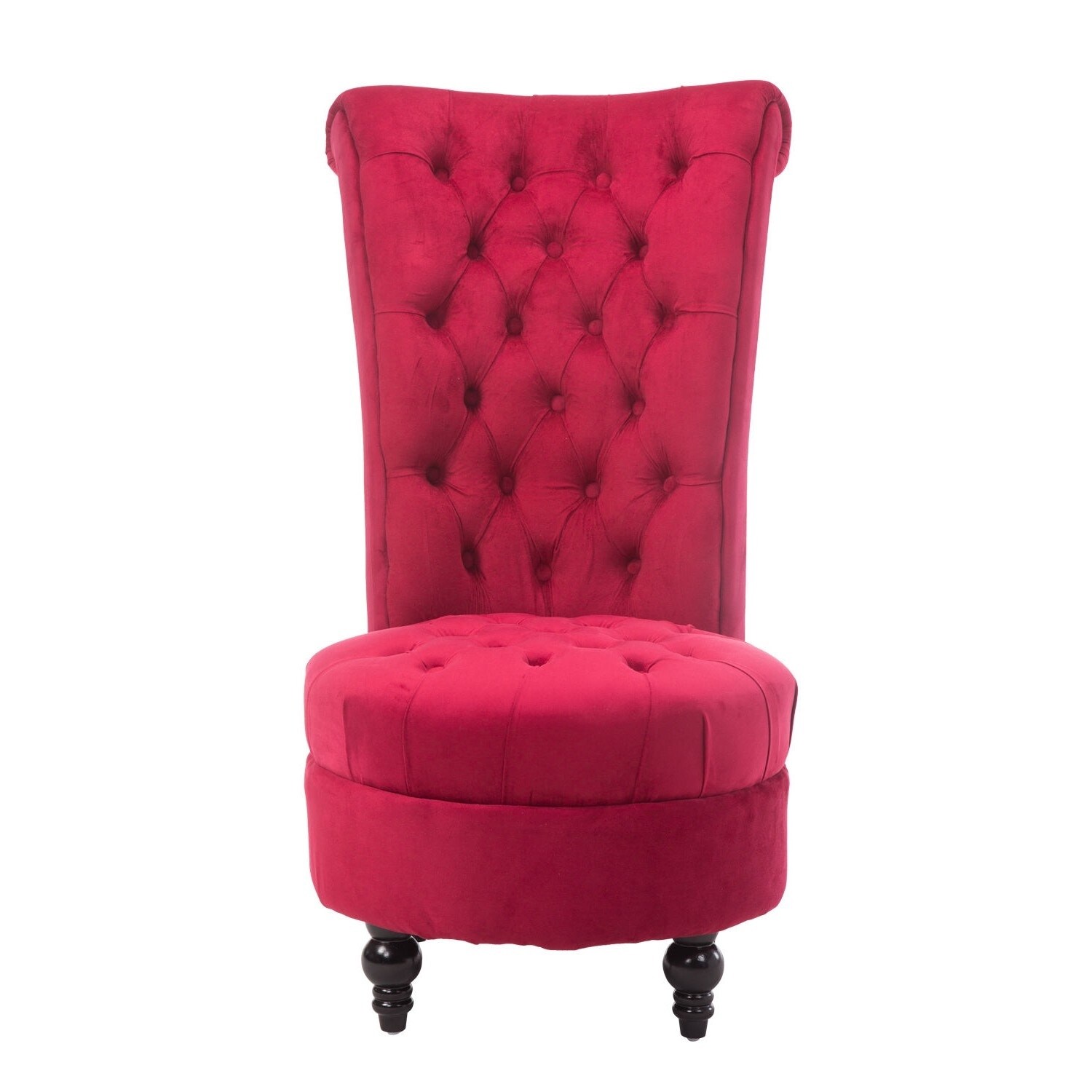 Red best sale plush chair