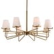 preview thumbnail 4 of 7, Uttermost Lassen 8 Light Brass Chandelier - 36"W x 20.25"H x 36"D