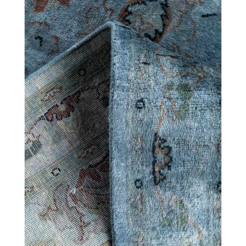 Fine Vibrance One-of-a-Kind Hand-Knotted Runner Rug - Gray, 2' 6" x 10' 4" - 2' 6" x 10' 4"
