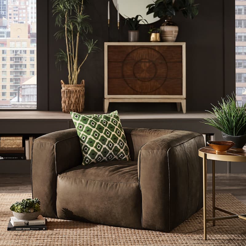 Porter Outback Leather Accent Chair by iNSPIRE Q Modern