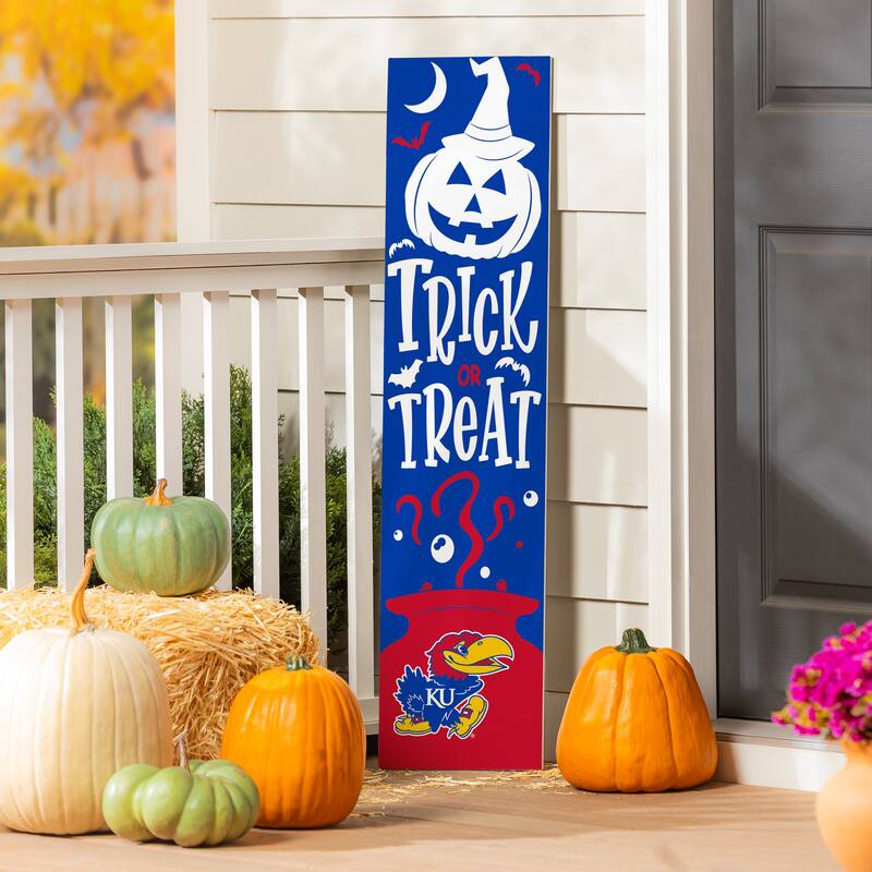 47" Double Sided Seasonal Porch Leaner, University of Kansas - 47" x 11.25"