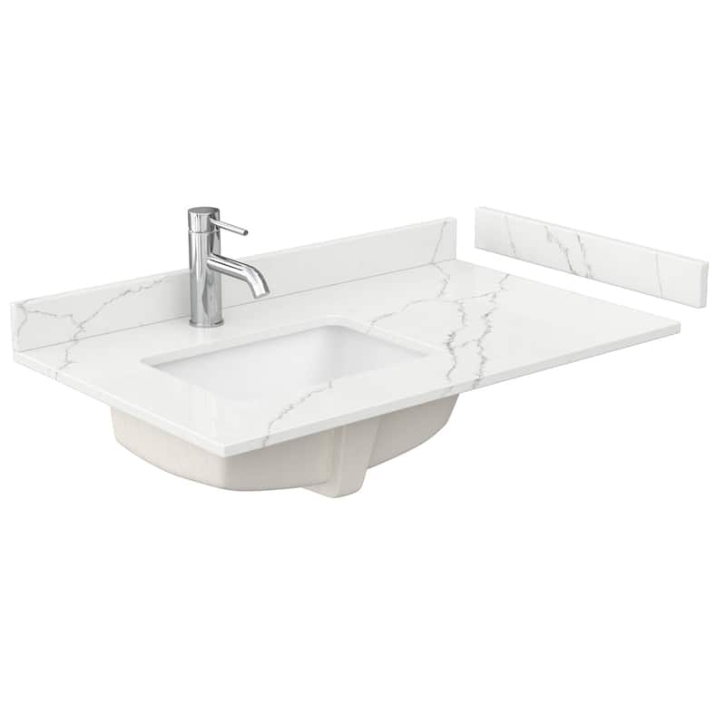 Wyndham Collection WCF9191-36S-QTZ-UNSMXX Palmilla 36" Free Standing