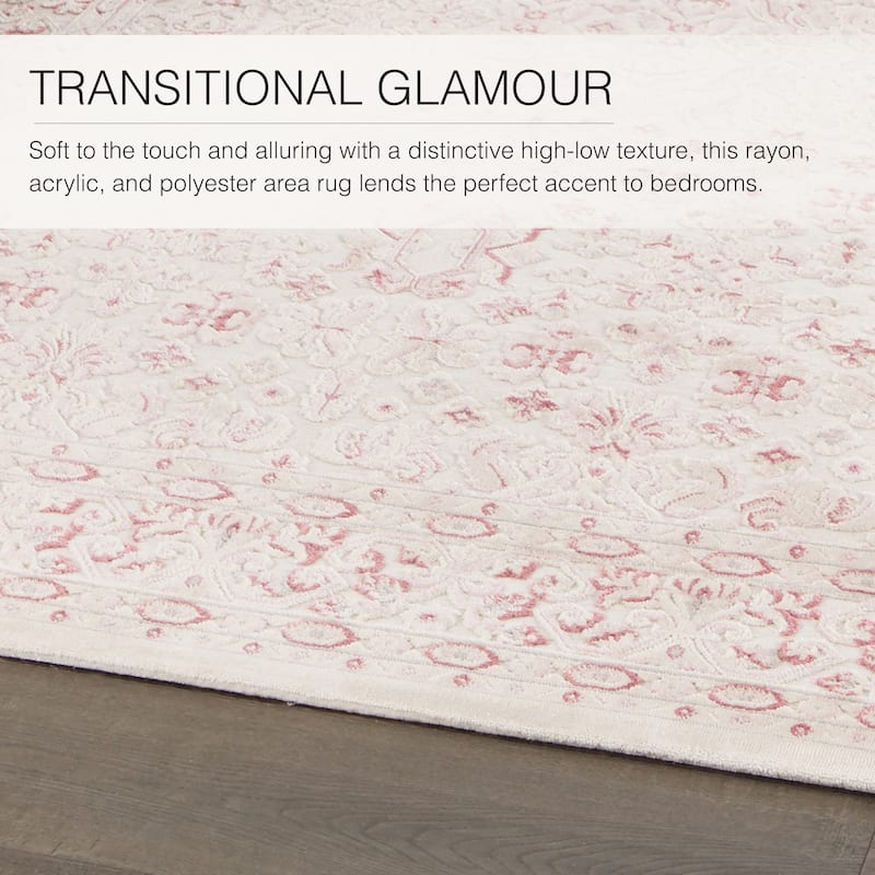The Curated Nomad Blueberry Butte Damask Area Rug