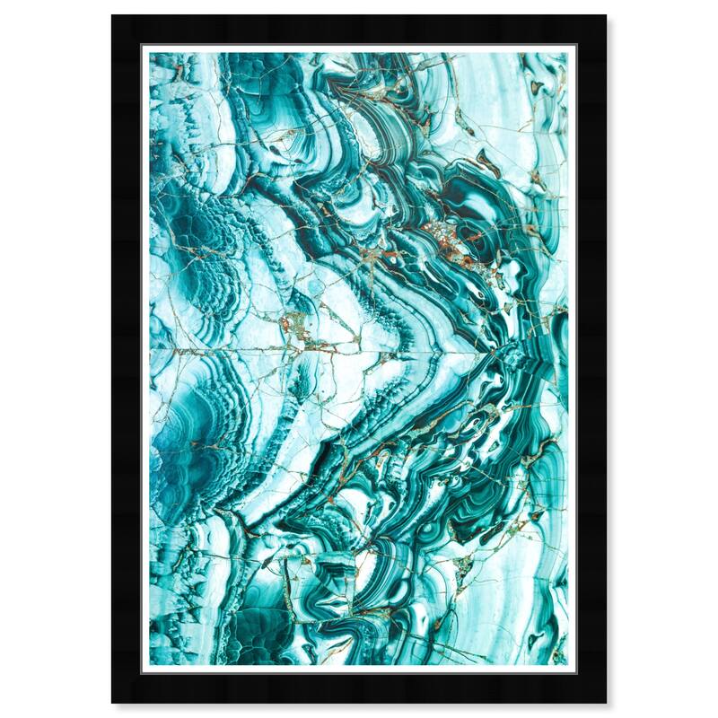 Wynwood Studio Prints Abstract Agate Stone I Blue and Modern & Contemporary Wall Art Canvas Print