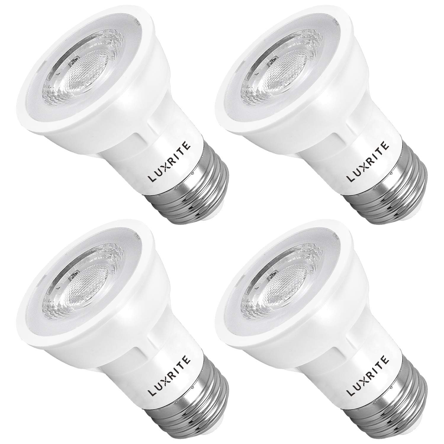 LUXRITE MR16 LED Bulb 50W Equivalent, 12V, 2700K Warm White Dimmable, 500  Lumens, GU5.3 LED Spotlight Bulb 6.5W, Enclosed Fixture Rated, Perfect for