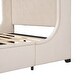 preview thumbnail 14 of 26, Queen Size Lozenge Pattern Storage Bed Velvet Upholstered Platform Bed with Wingback Headboard / Footside Drawer / 10 Slats