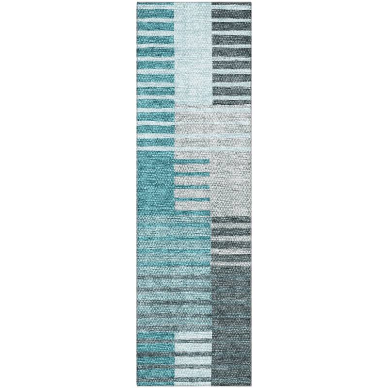 Premium Washable Super Soft Geo Stripe Mayfield Rug