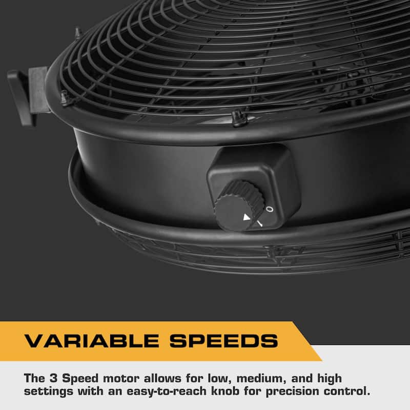 18" Mule Matte Black Outdoor Wet-Rated Wall Fan - 18 Inches