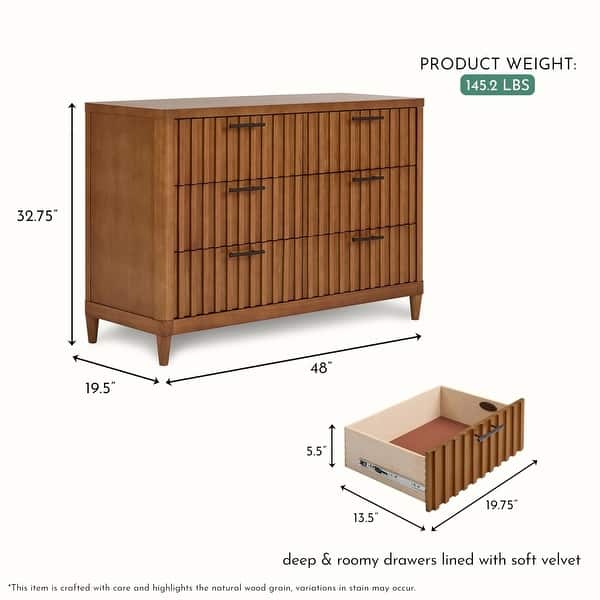 èvolur Flynn 6-Drawer Double Dresser in Sedona