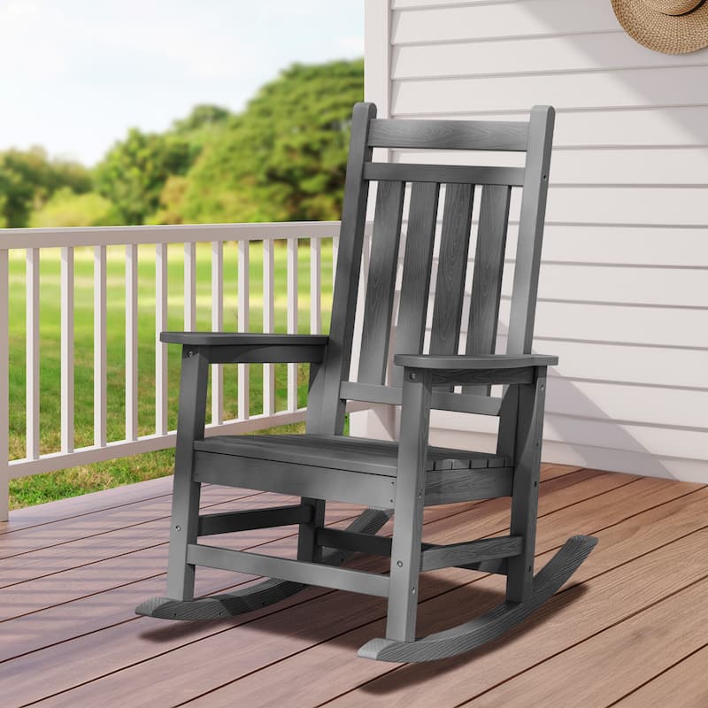 HDPE Outdoor Patio Rocking Plastic Adirondack Chair