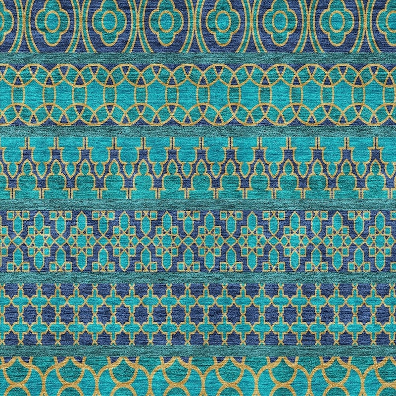 HomeRoots Quatrefoil Transitional Rectangle Outdoor Rug