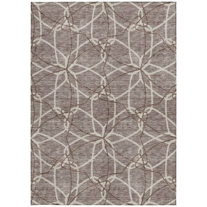 HomeRoots Geometric Modern Rectangle Outdoor Rug