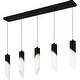 preview thumbnail 4 of 7, Alys 2-Light Integrated LED Matte Black Linear Chandelier