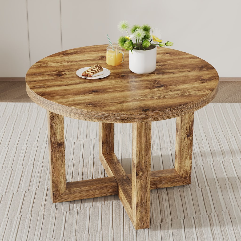 A modern and practical circular dining table