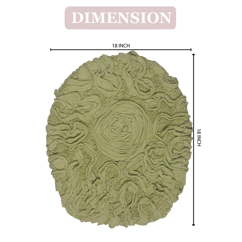 Home Weavers Bell Flower Cotton Soft, Water Absorbent Toilet Seat Lid Cover, Machine Washable 18"x18" Toilet Lid Cover