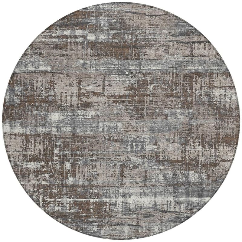 HomeRoots Geometric Transitional Rectangle Outdoor Rug