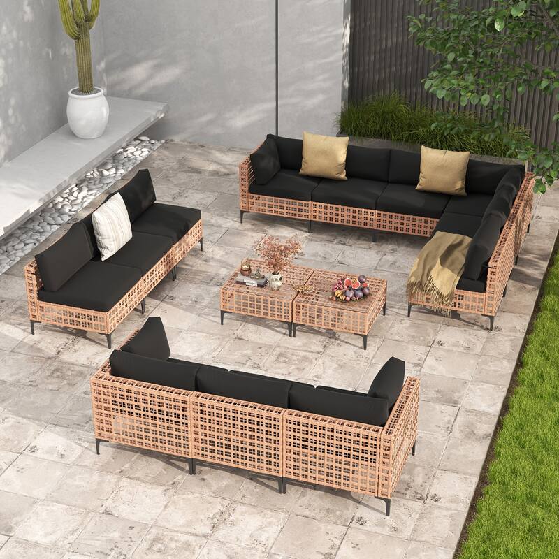 Outdoor Patip Sectional Seating Group with Cushions