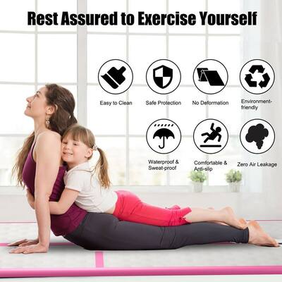 Gymnastics Tumble Track 16FT Inflatable Air Gymnastics Mat 4 inches Thickness Air Track.