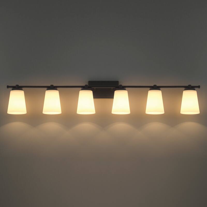 Acroma 6 - Light Steel Dimmable Bathroom Vanity Light - 6-light