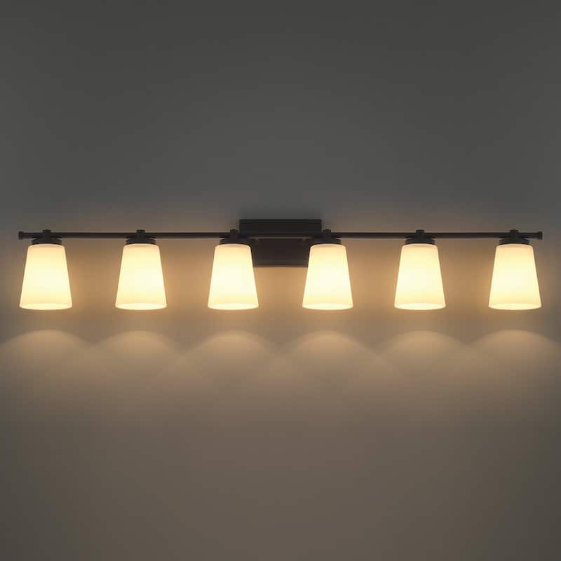Acroma 6 - Light Steel Dimmable Vanity Light - 6-light