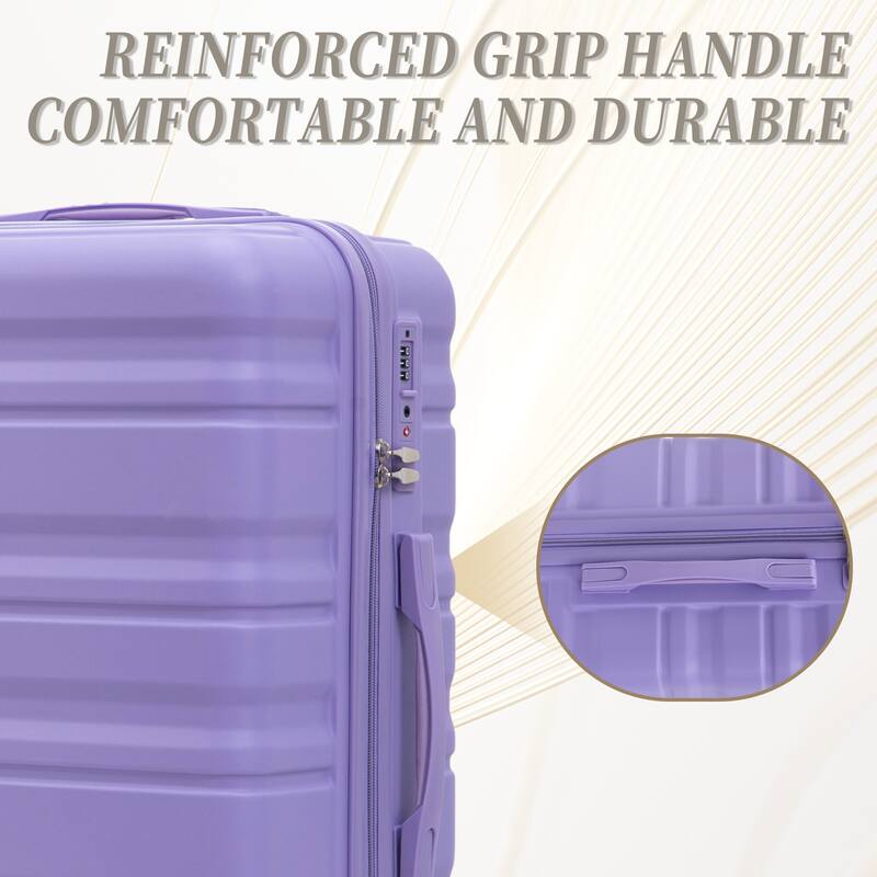 3 Piece Luggage Set Carry on Suitcase with ABS hardshell, Spinner Wheels & TSA Combination Lock