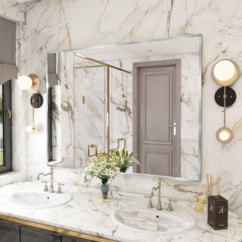 QuivaraView Wall Mounted Aluminum Frame Bathroom Vanity Mirror