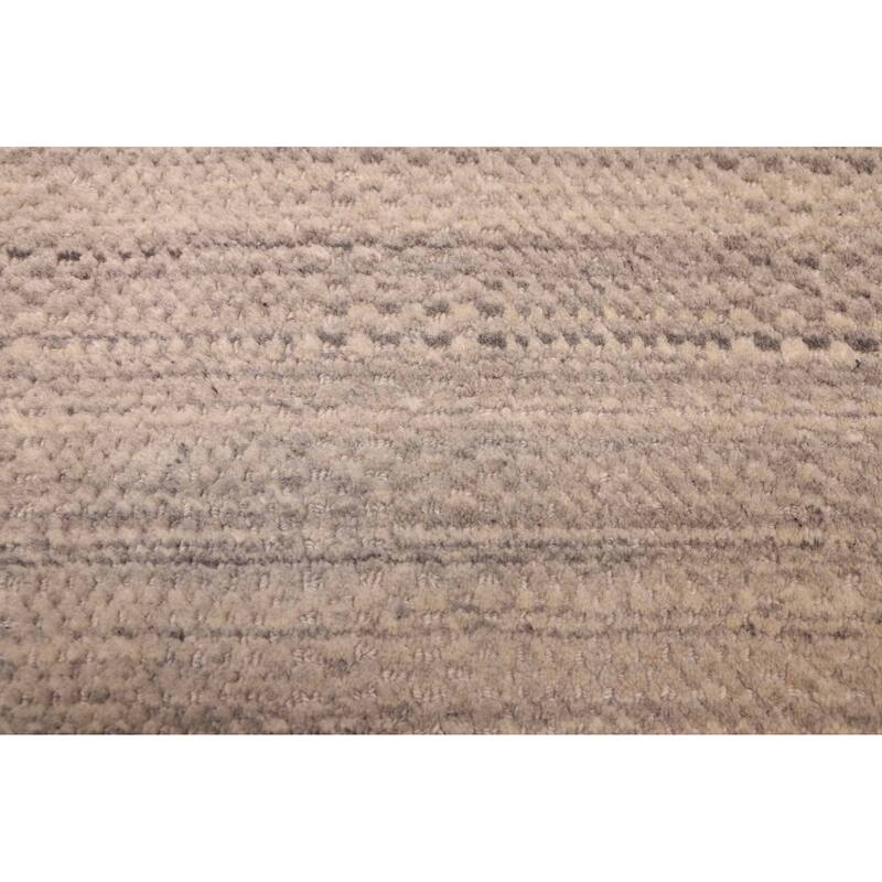 ECARPETGALLERY Hand Loomed Loreto Light Grey Wool Rug - 5'6 x 7'10