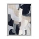 Stupell Industries Collage of Neutral Tone Abstract Shapes Blue Beige ...