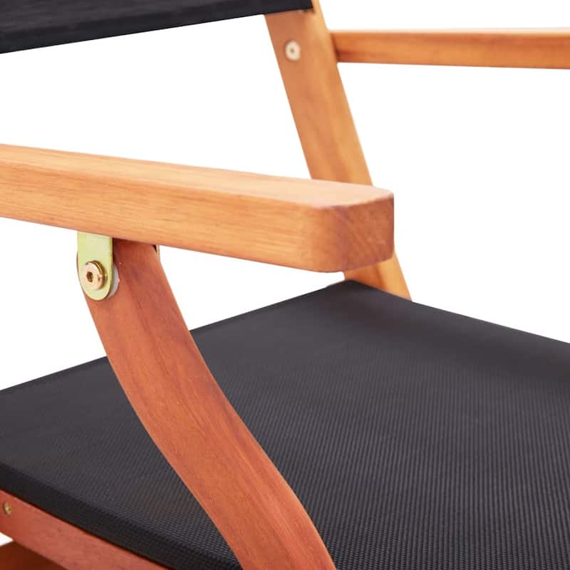 vidaXL Patio Folding Chairs Camping Chair Solid Wood Eucalyptus and Textilene