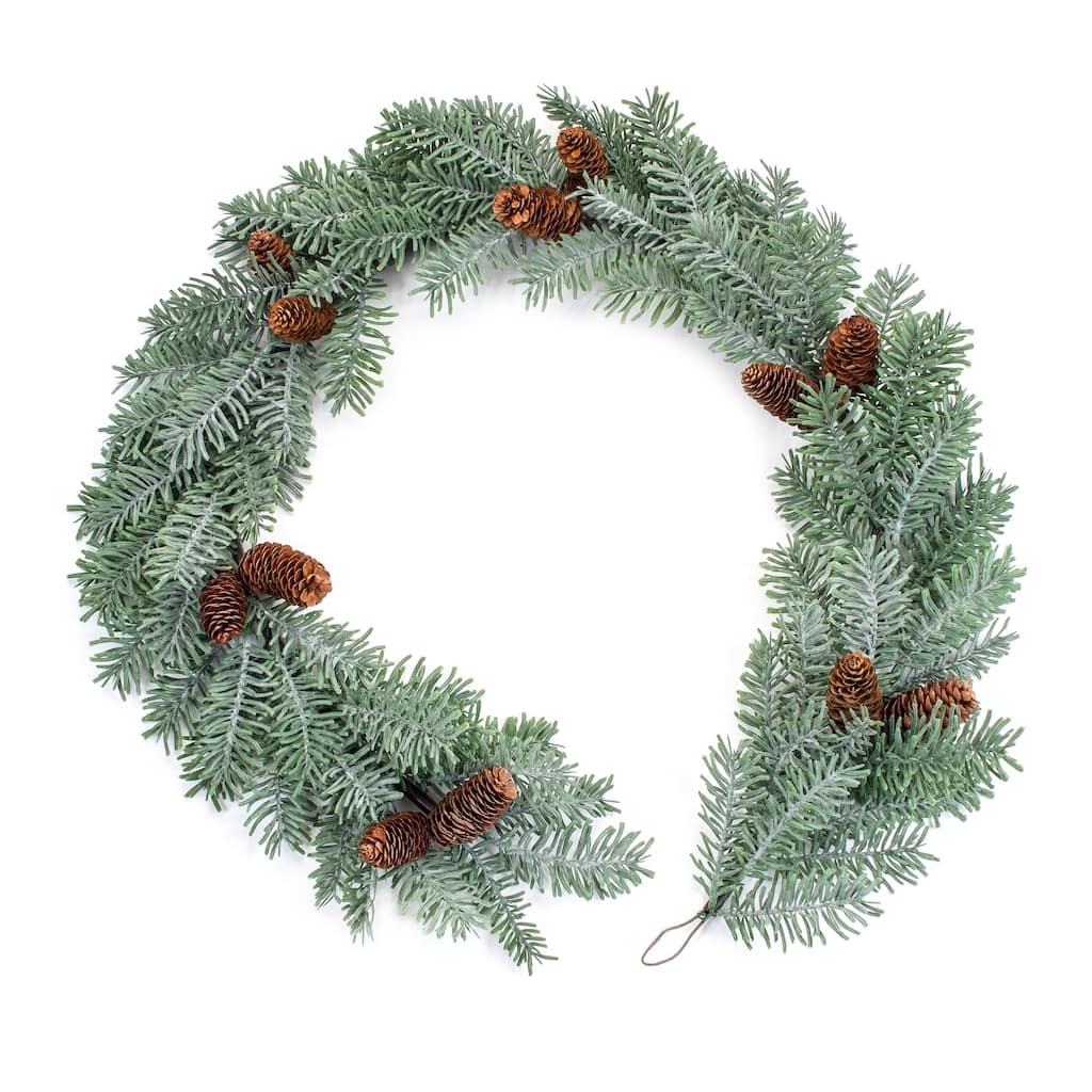 Set of 2 Pine Pinecone Artificial Christmas Garlands 5' x 8", Unlit