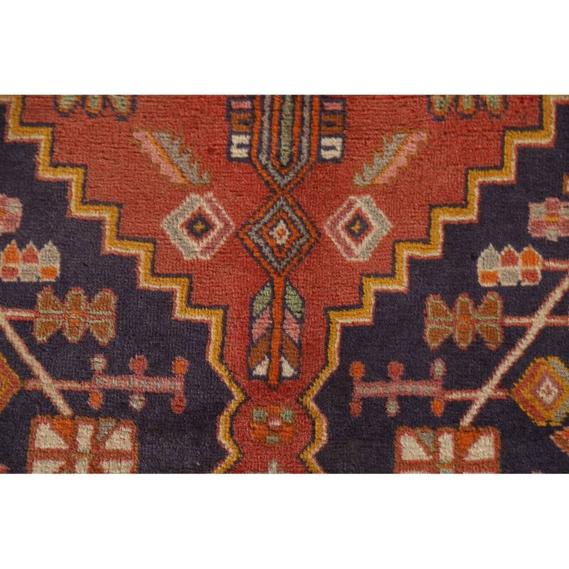 Vegetable Dye Abadeh Persian Vintage Area Rug Hand-Knotted Wool Carpet - 6'7"x 10'1"