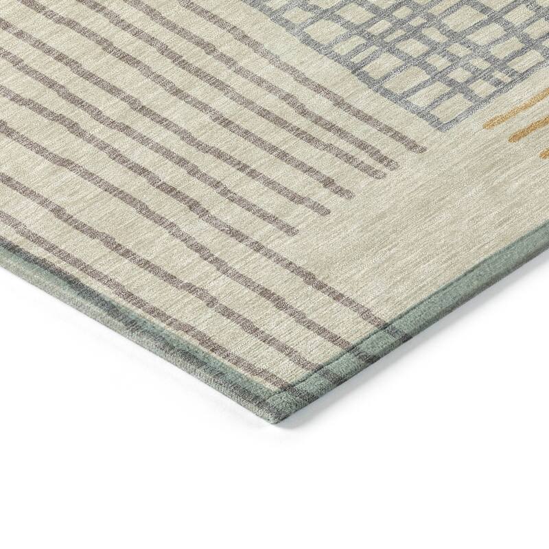 Machine Washable Indoor/ Outdoor Casual Contemporary Chantille Rug