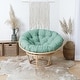 preview thumbnail 32 of 44, Sorra Home Round Papasan Cushion (Cushion Only) Ice Mint - 44 x 44 x 4 inches