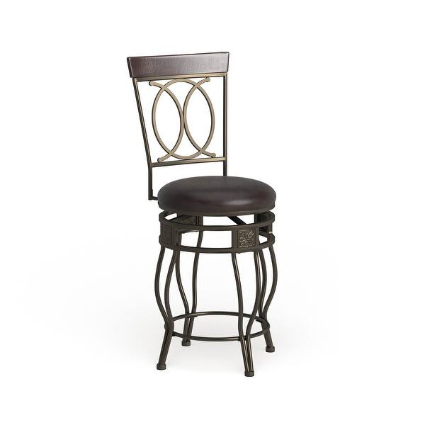 Copper Grove LowdenMiller 24Inch Grey Ash Metal Upholstered Swivel