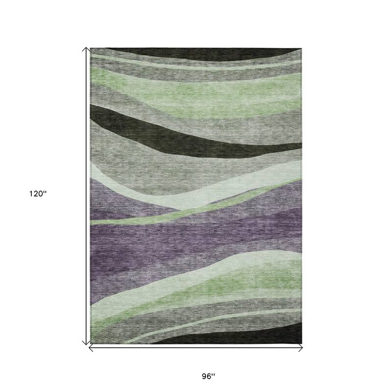 HomeRoots Abstract Transitional Rectangle Outdoor Rug