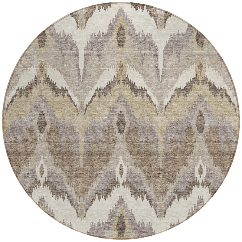 HomeRoots Ikat Transitional Rectangle Outdoor Rug
